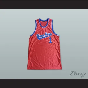 United States 1 Red Basketball Jersey