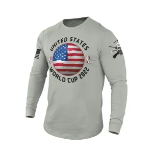 UNITED STATES WORLD CUP 2022 100% COTTON GRAPHIC LONG SLEEVE T-SHIRT
