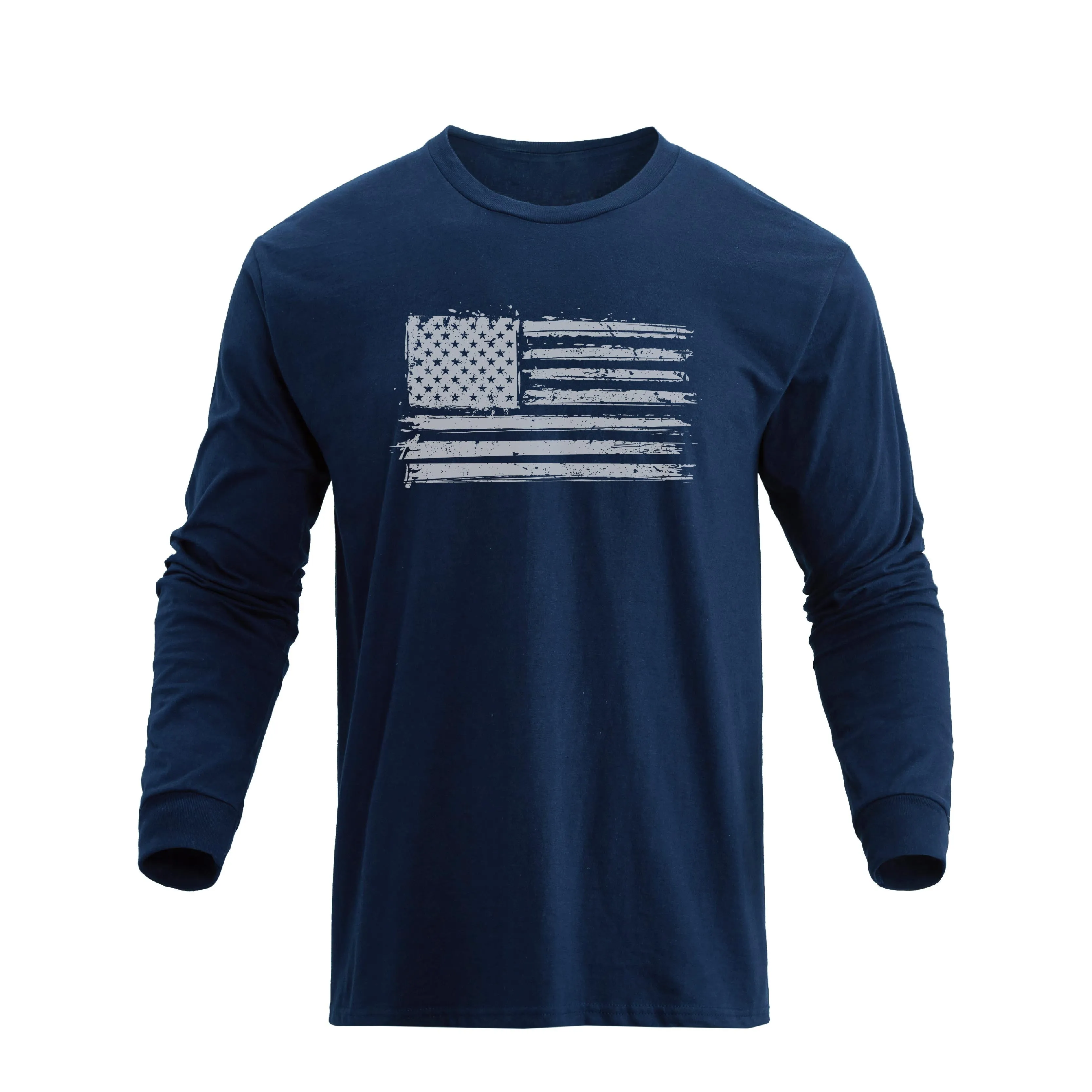 USA FLAG 100% COTTON GRAPHIC LONG SLEEVE T-SHIRT