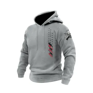 USA FLAG COTTON GRAPHIC POCKET HOODIE