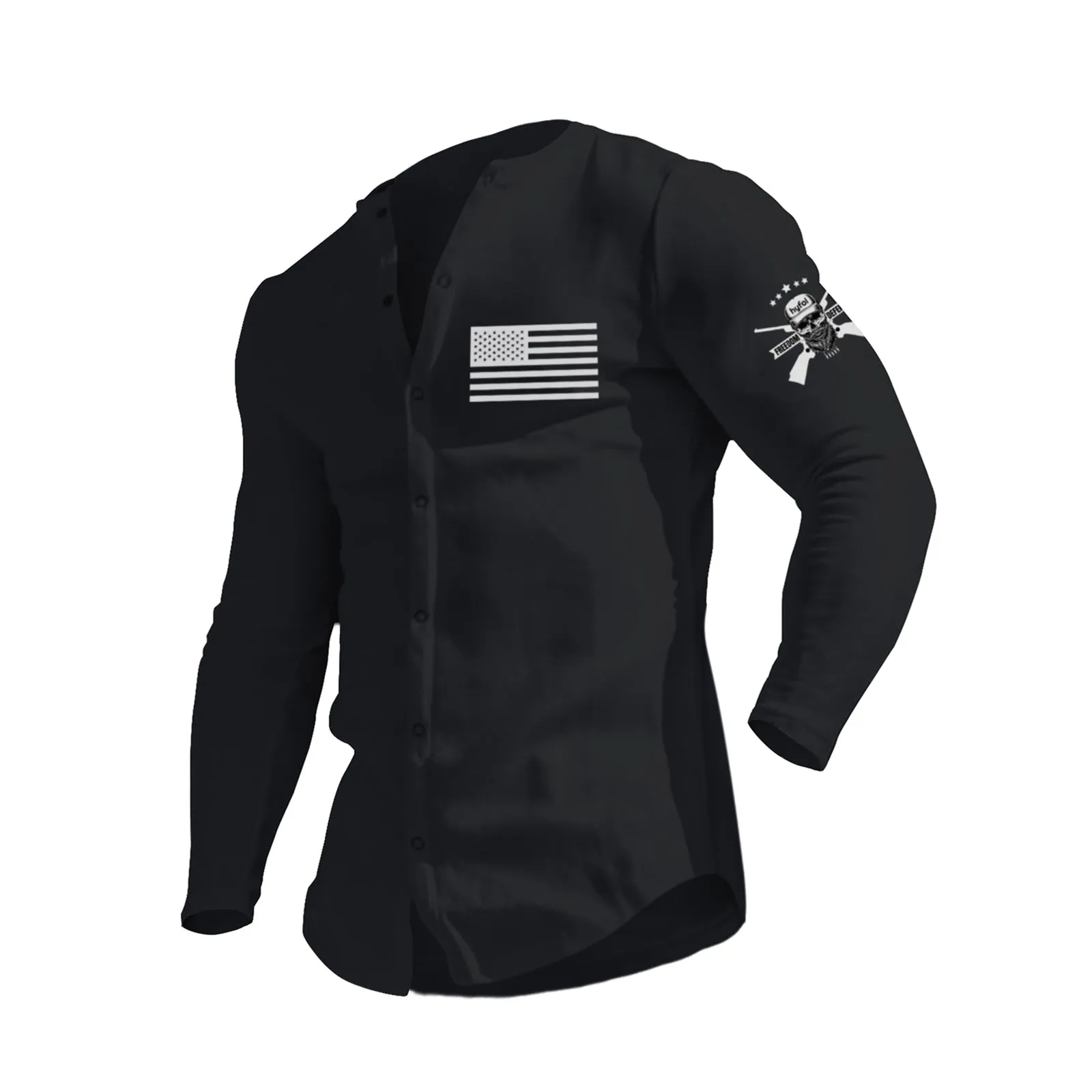 USA FLAG GRAPHIC LONG SLEEVE SHIRT