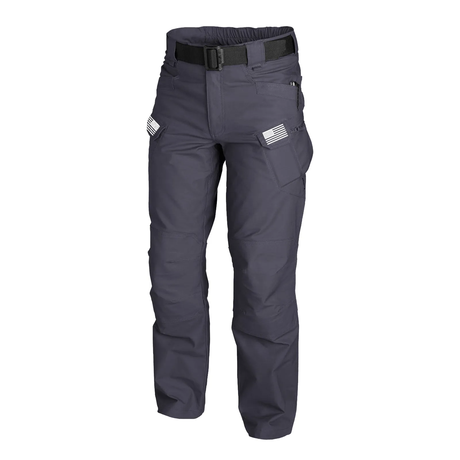 USA FLAG GRAPHIC OUTDOOR WEARABLE QUICK DRY MULTI-POCKET CARGO PANTS WITH BELT