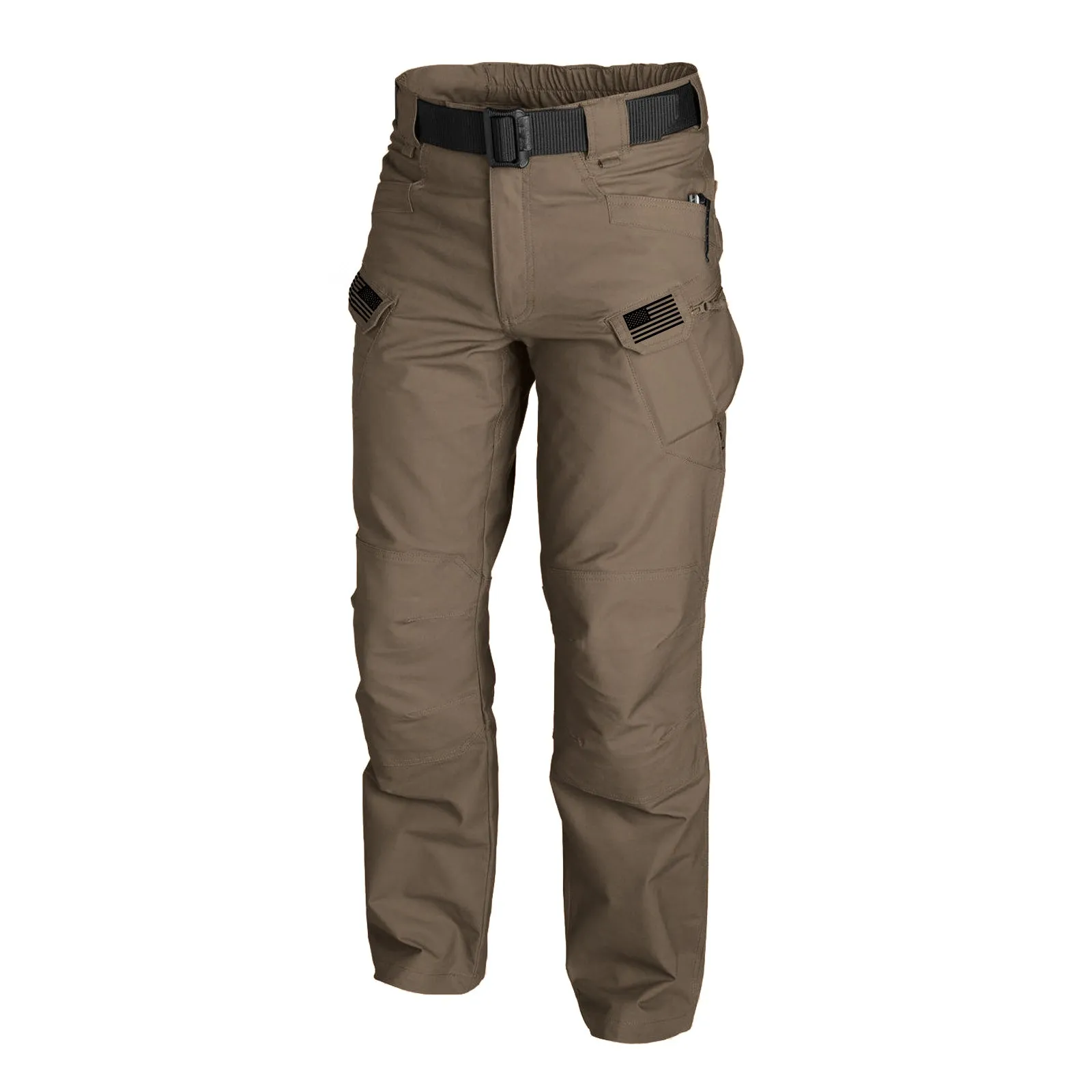 USA FLAG GRAPHIC OUTDOOR WEARABLE QUICK DRY MULTI-POCKET CARGO PANTS WITH BELT