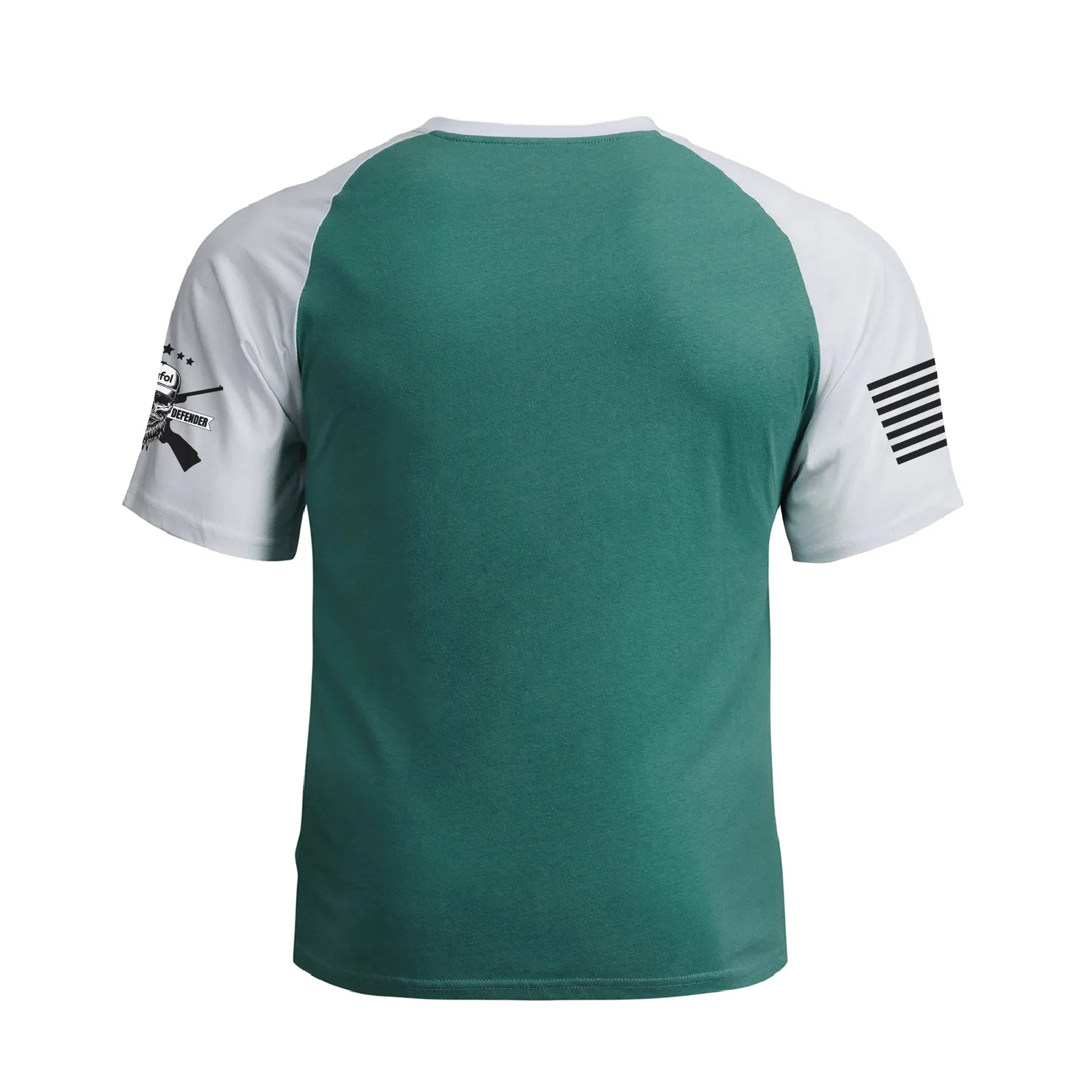 USA FLAG SPARTAN RAGLAN GRAPHIC TEE