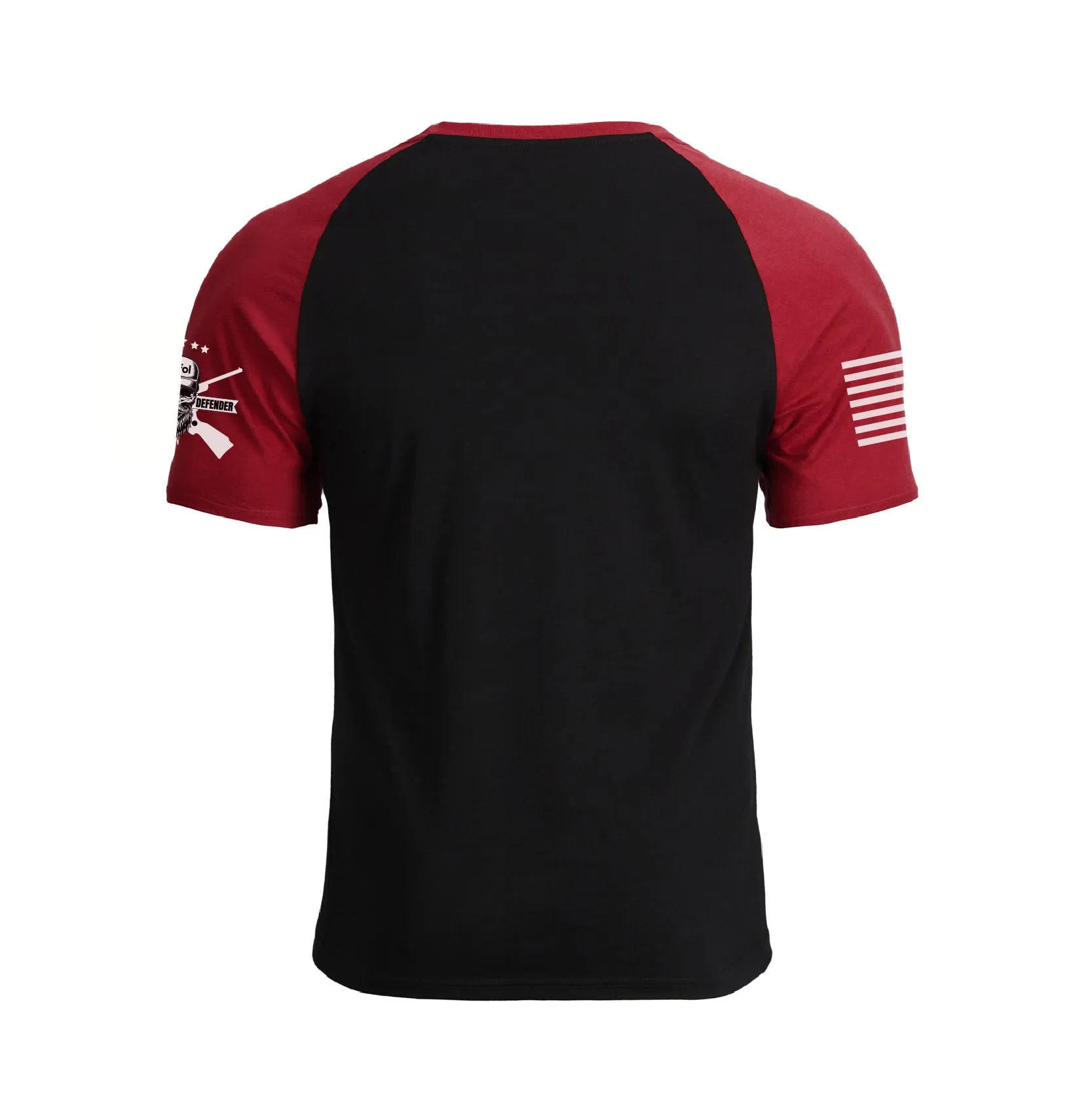 USA FLAG SPARTAN RAGLAN GRAPHIC TEE
