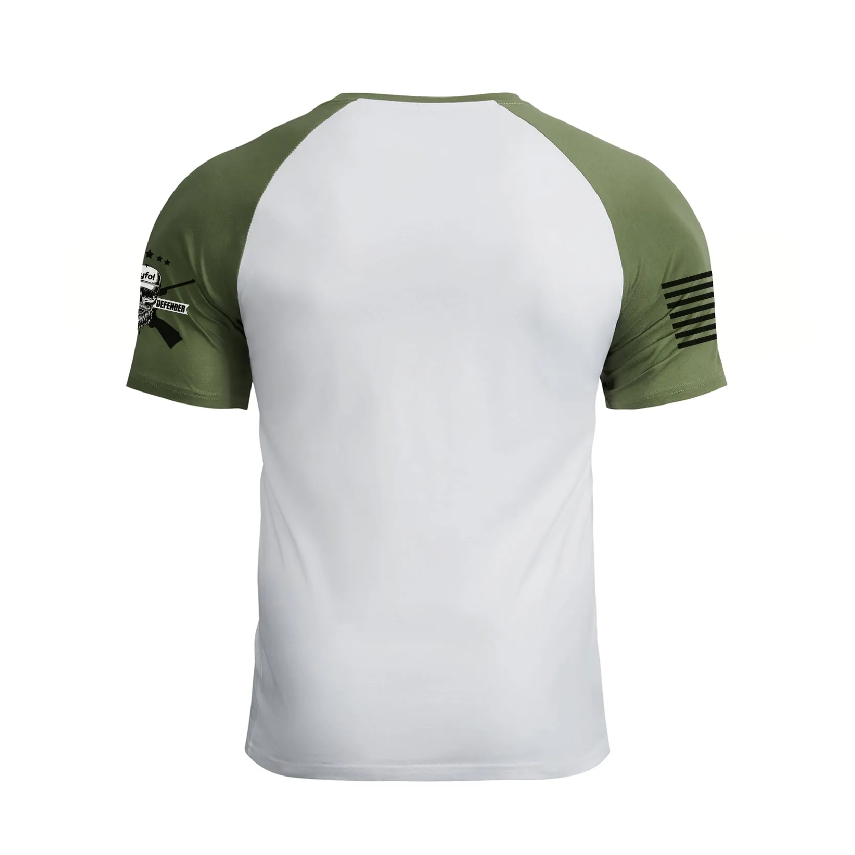 USA FLAG SPARTAN RAGLAN GRAPHIC TEE