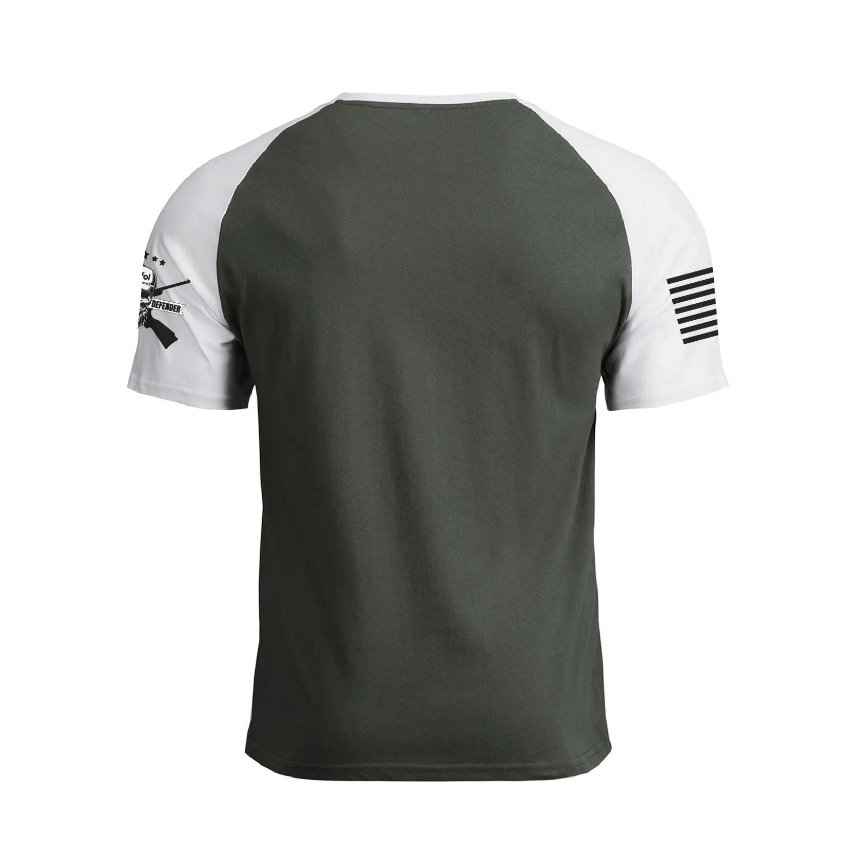 USA FLAG SPARTAN RAGLAN GRAPHIC TEE