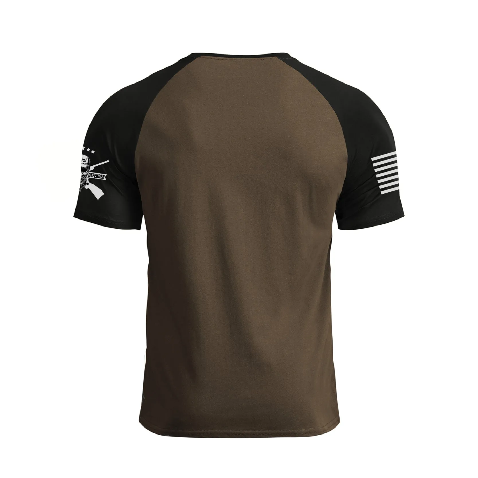 USA FLAG SPARTAN RAGLAN GRAPHIC TEE