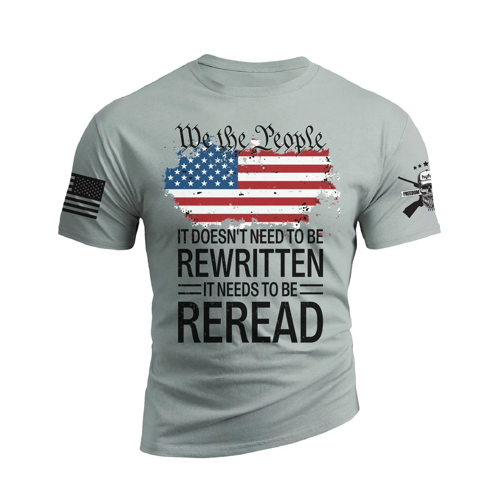 USA FLAG WE THE PEOPLE 100% COTTON GRAPHIC TEE