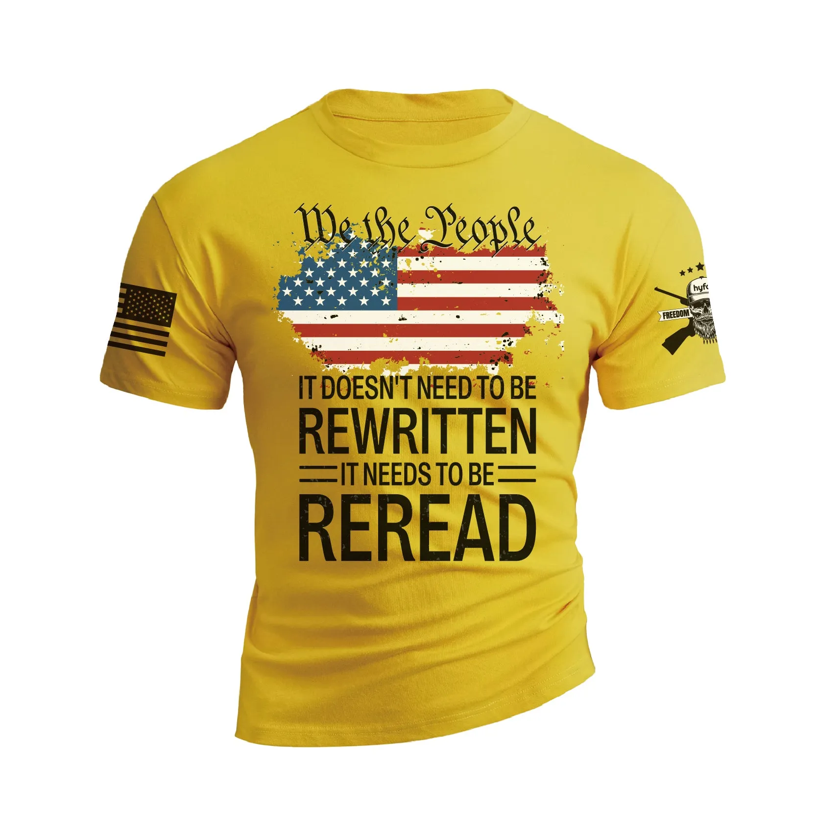 USA FLAG WE THE PEOPLE 100% COTTON GRAPHIC TEE