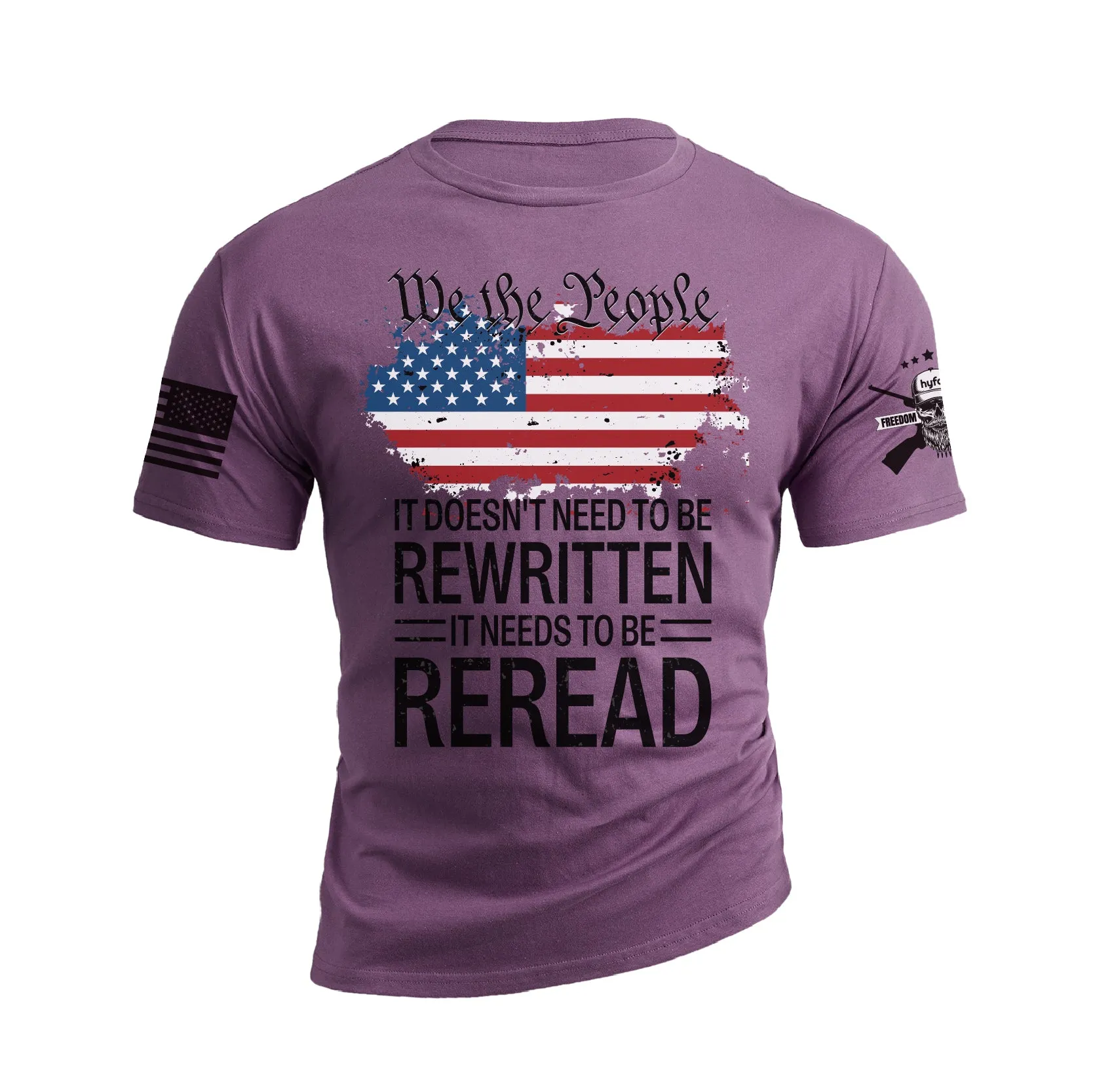 USA FLAG WE THE PEOPLE 100% COTTON GRAPHIC TEE