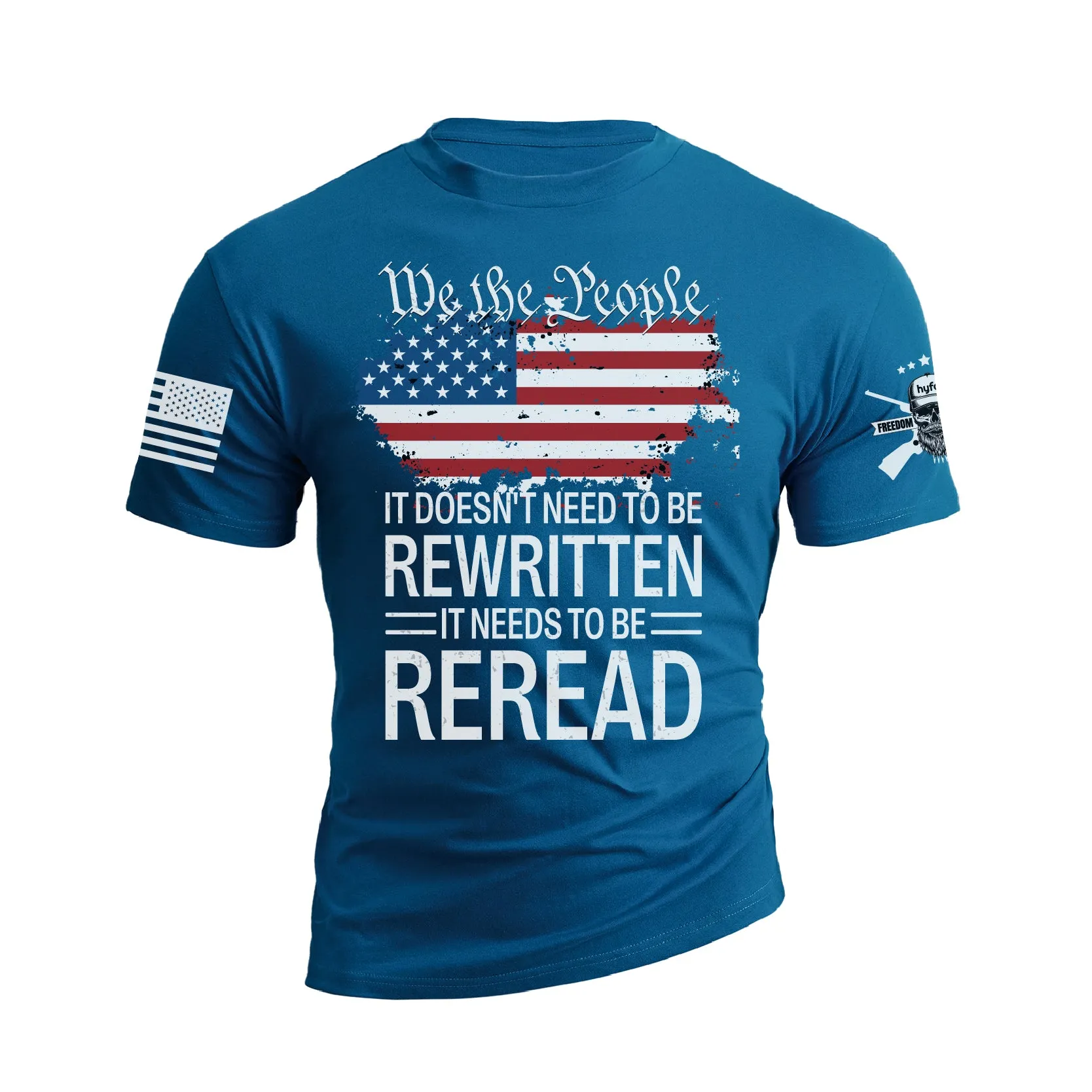 USA FLAG WE THE PEOPLE 100% COTTON GRAPHIC TEE