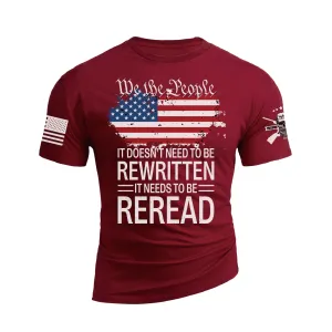 USA FLAG WE THE PEOPLE 100% COTTON GRAPHIC TEE
