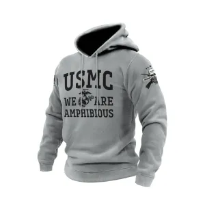 USMC COTTON GRAPHIC POCKET HOODIE