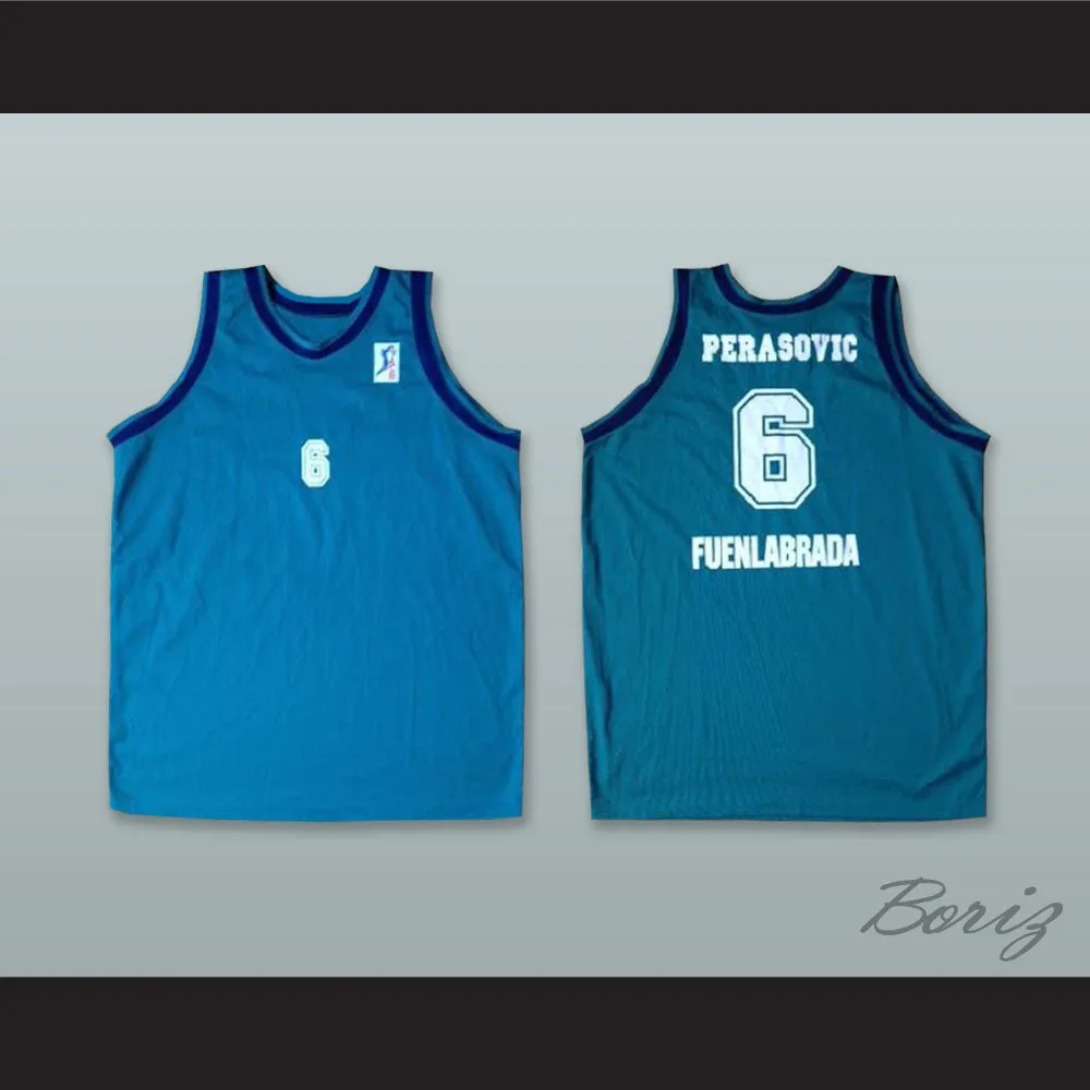 Velimir Perasovic 6 Baloncesto Fuenlabrada Teal Basketball Jersey