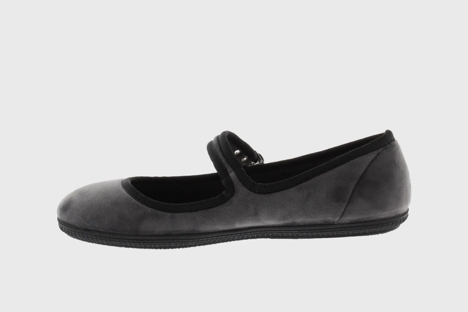 Velvet Maryjane shoes (grey)