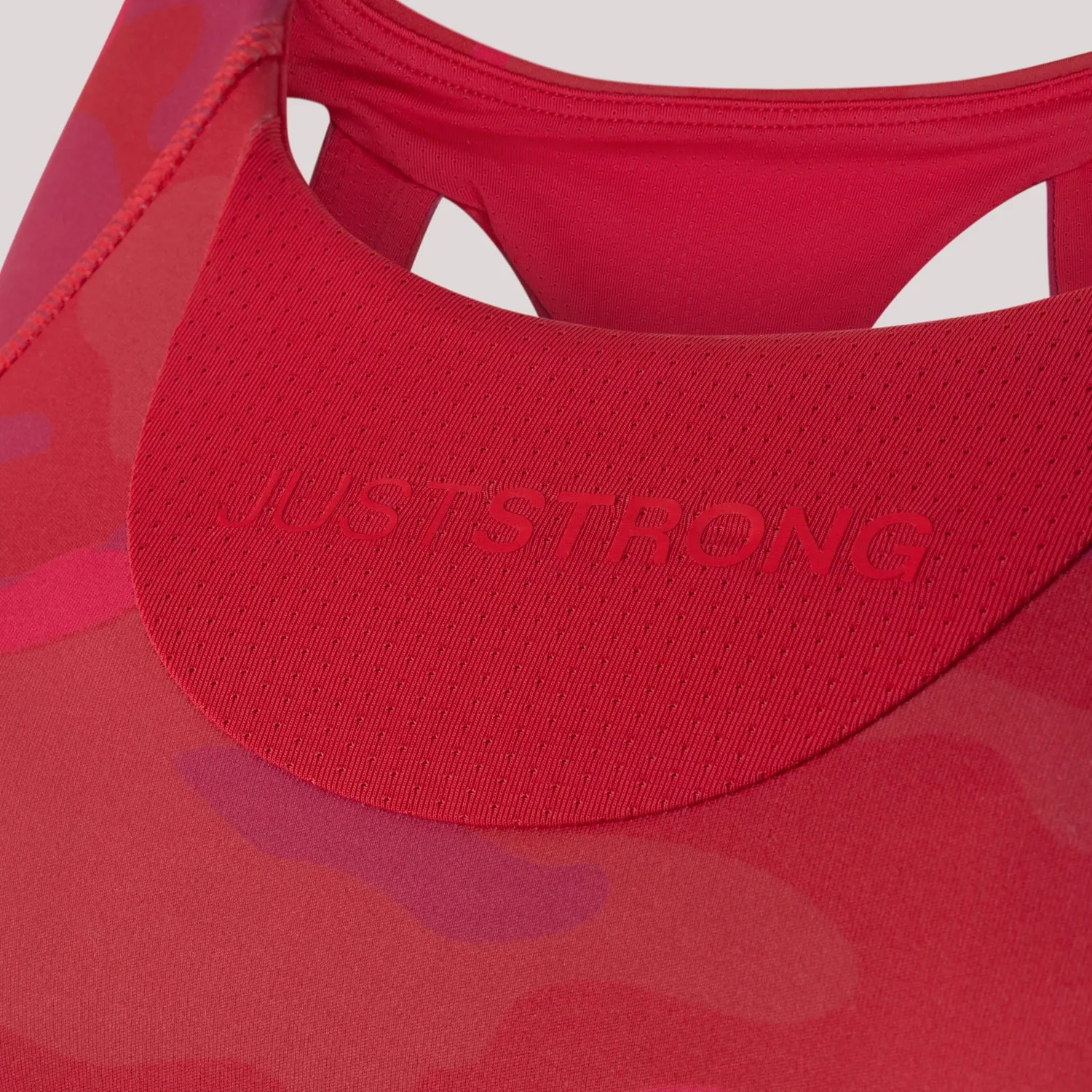 Vertex Camo Multi Strap Sports Bra - Ruby Red