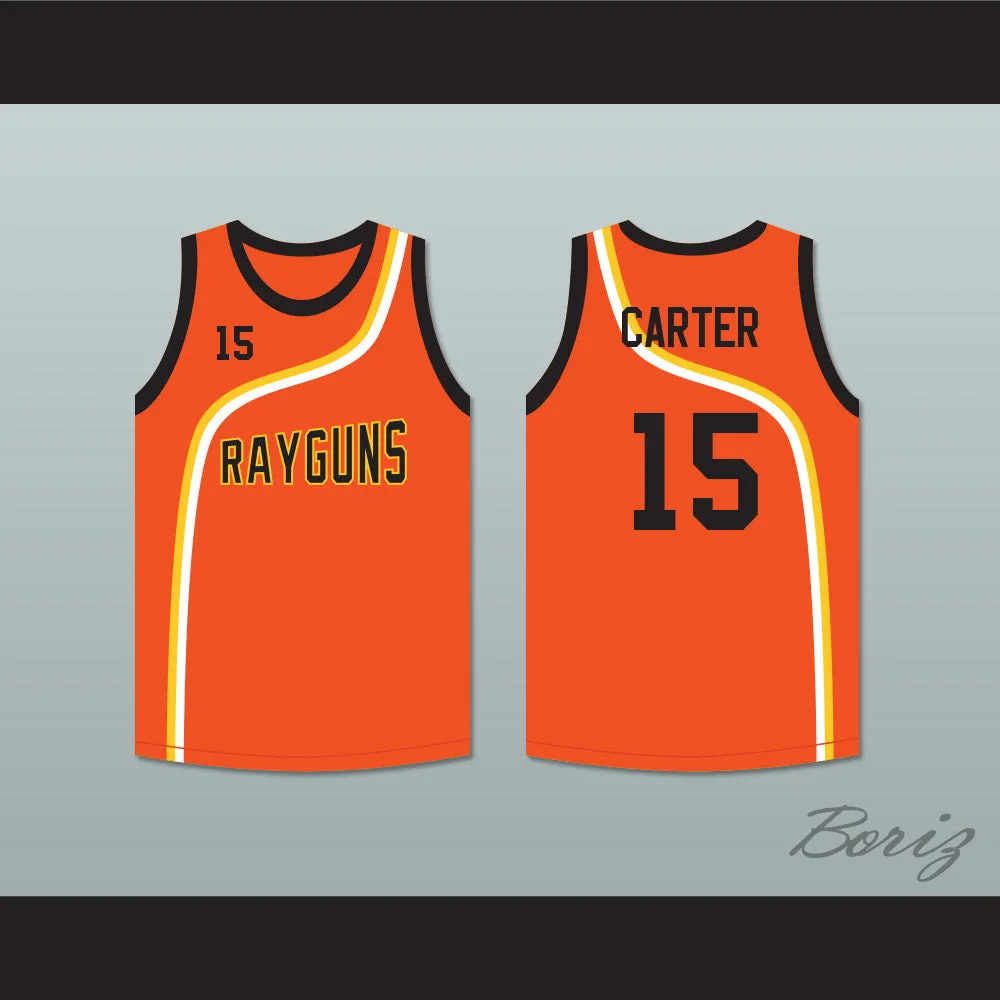 Vince Carter 15 Roswell Rayguns Orange Basketball Jersey