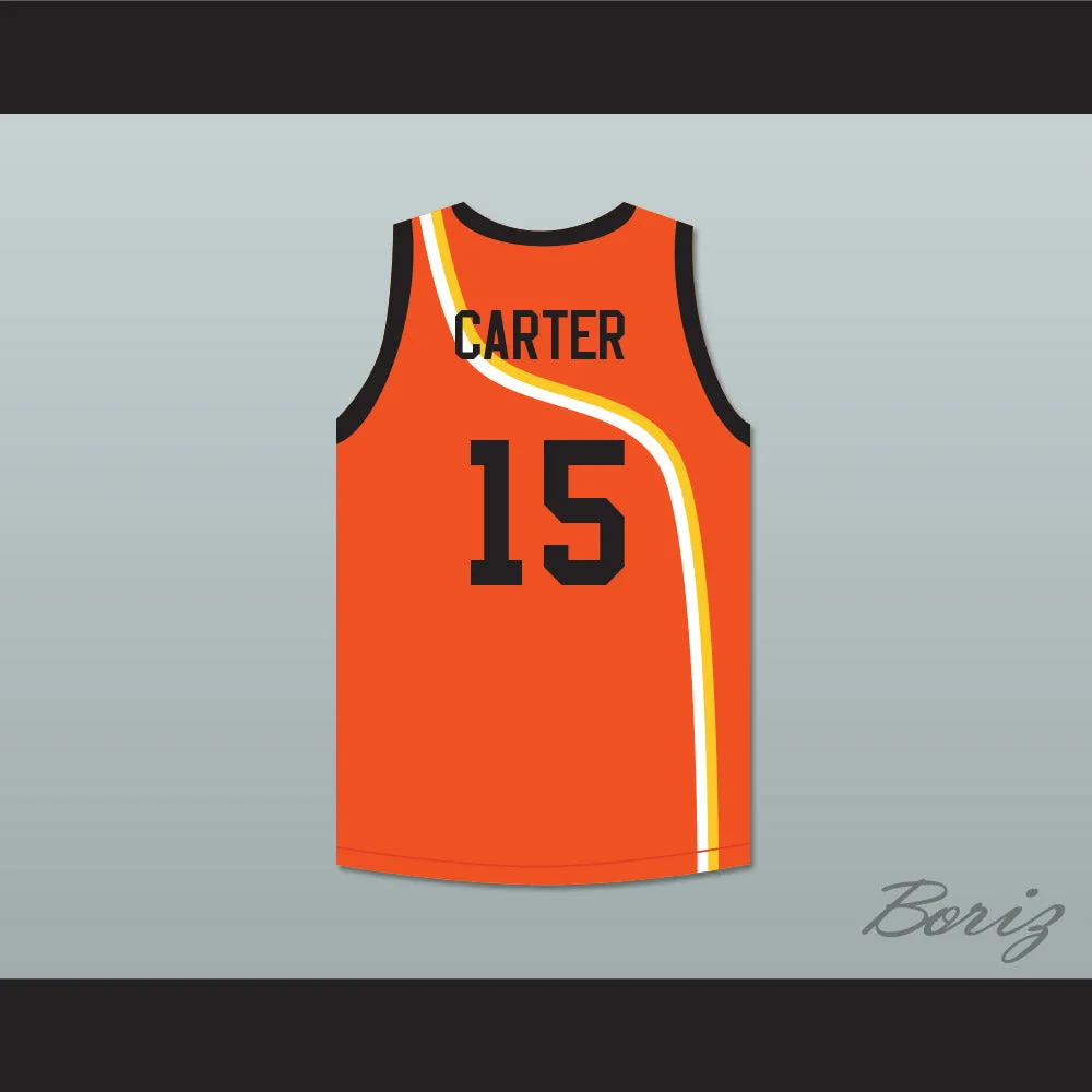 Vince Carter 15 Roswell Rayguns Orange Basketball Jersey