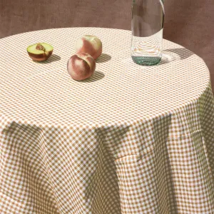Vintage Checked Cotton Table Cloth
