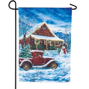 Vintage Christmas Solar LED Garden Flag,14sl8170