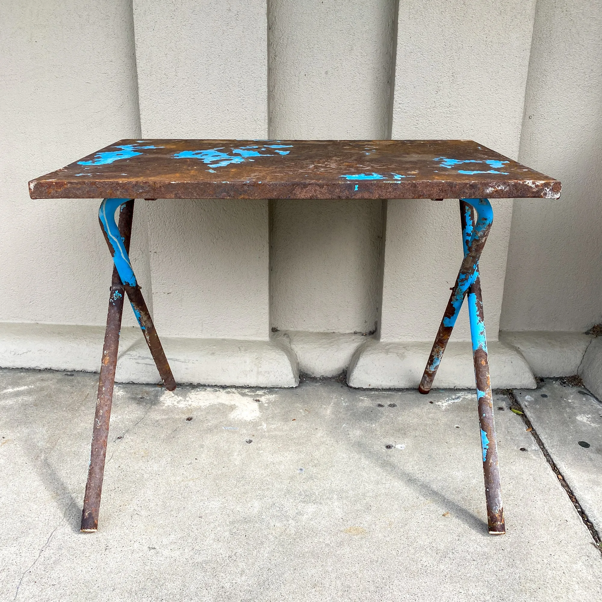 Vintage French Industrial Folding Table