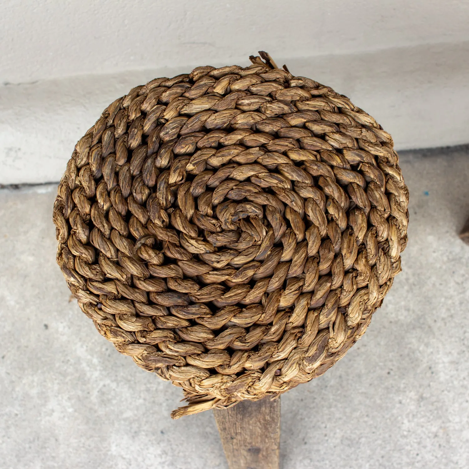 Vintage French "Milking Stools" with Braided Seats | Four Available
