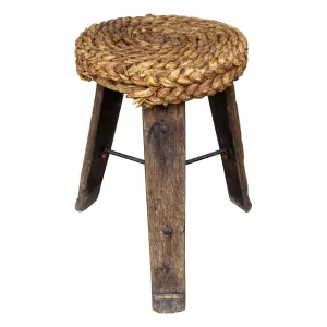 Vintage French "Milking Stools" with Braided Seats | Four Available