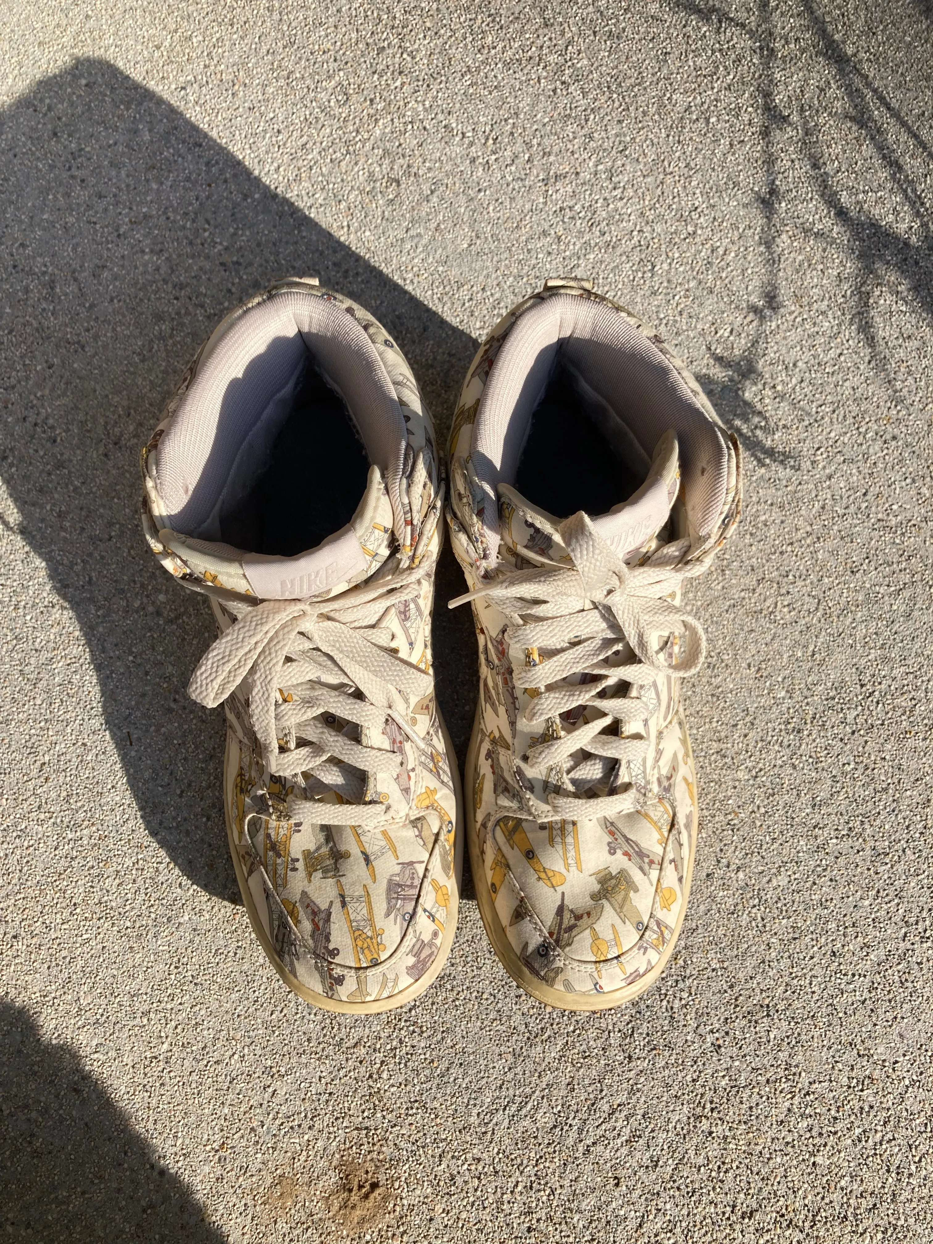Vintage Liberty Print Airplanes Nike Dunk Sky High Tops