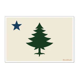 Vintage Maine Flag Sticker