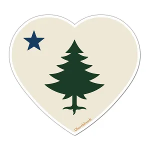 Vintage Maine Heart Sticker