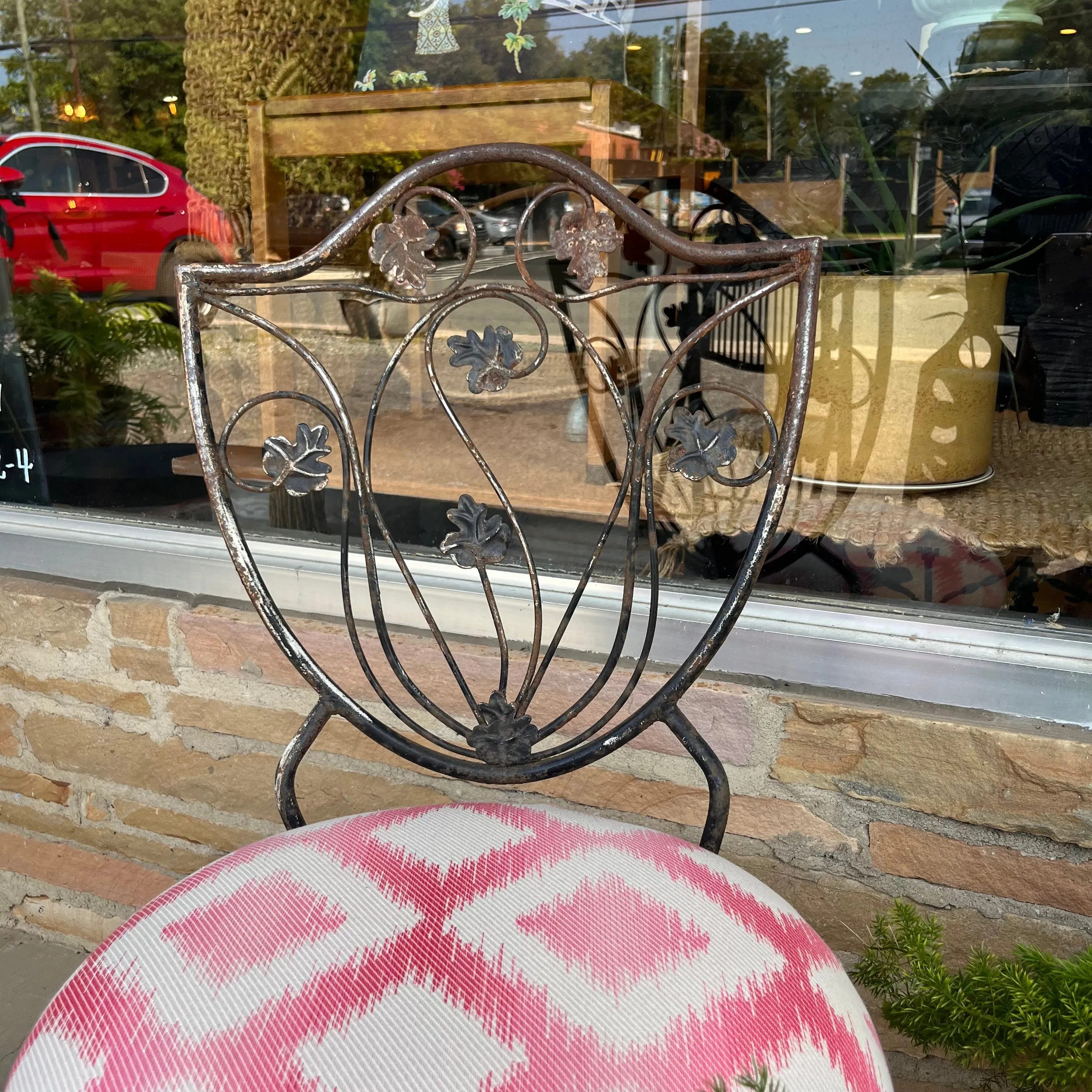 Vintage Metal Outdoor Seating Set with Refurnished Seating
