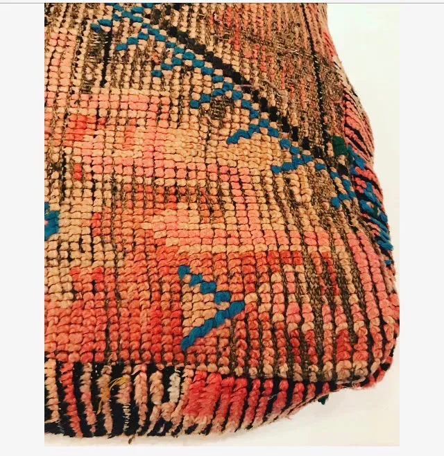 Vintage Moroccan Floor Cushion Stuffed
