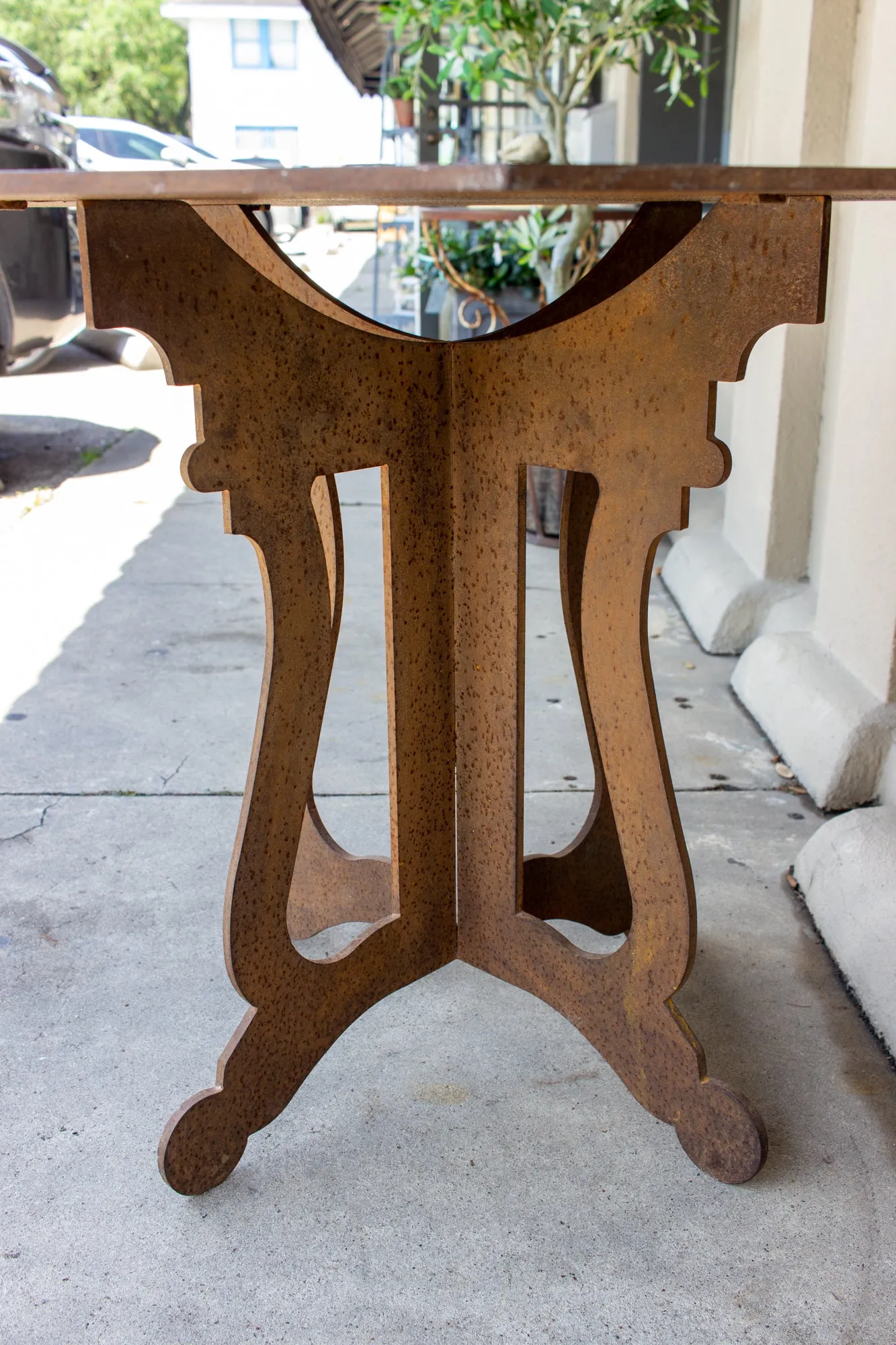 Vintage Spanish Iron Hexagonal Top Table