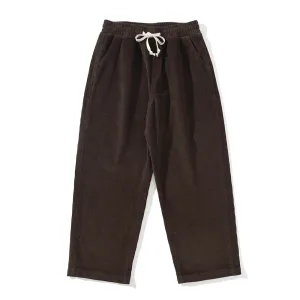 Vintage Washed Corduroy Pants - Men's Spring Autumn Heavy Cotton Wide Leg Pants