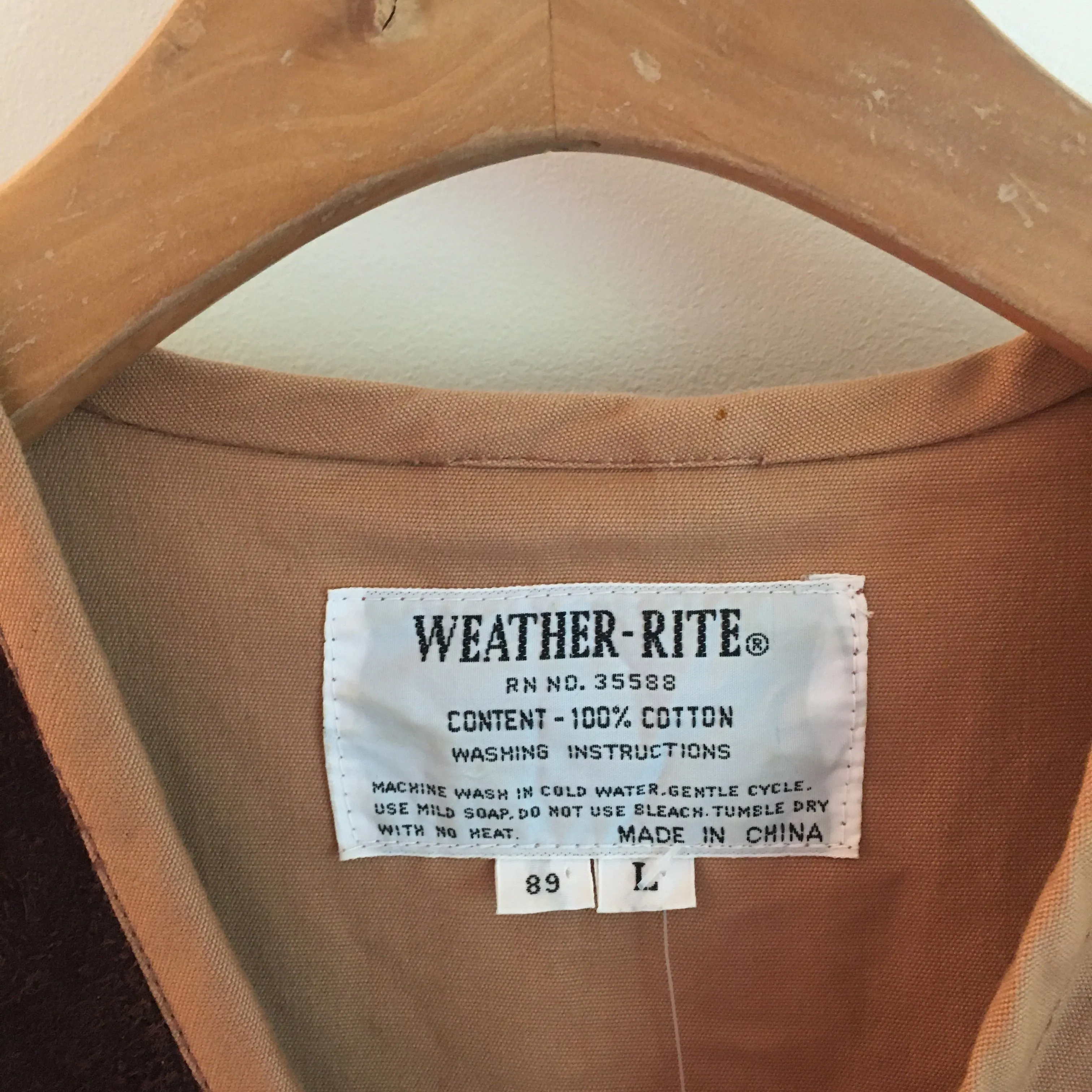Vintage Weather-Rite cotton fishing hunting jacket // size large