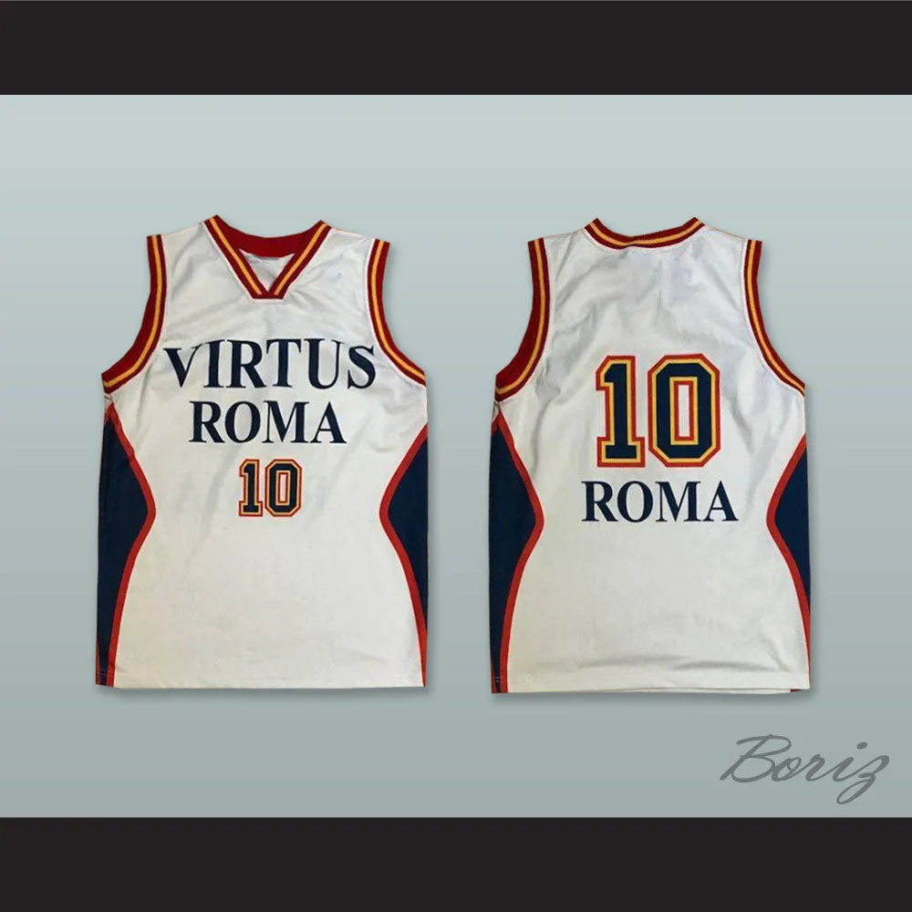 Virtus Roma 10 White Basketball Jersey