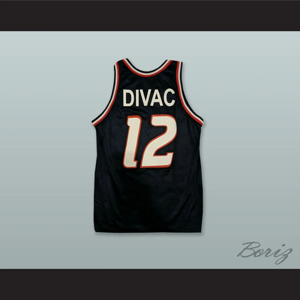 Vlade Divac 12 Jugoslavija Black Basketball Jersey