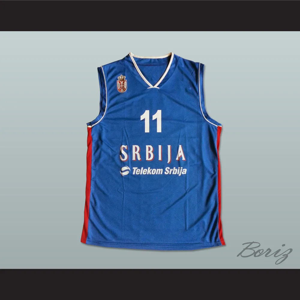 Vladimir Lucic 11 Serbia Basketball Jersey