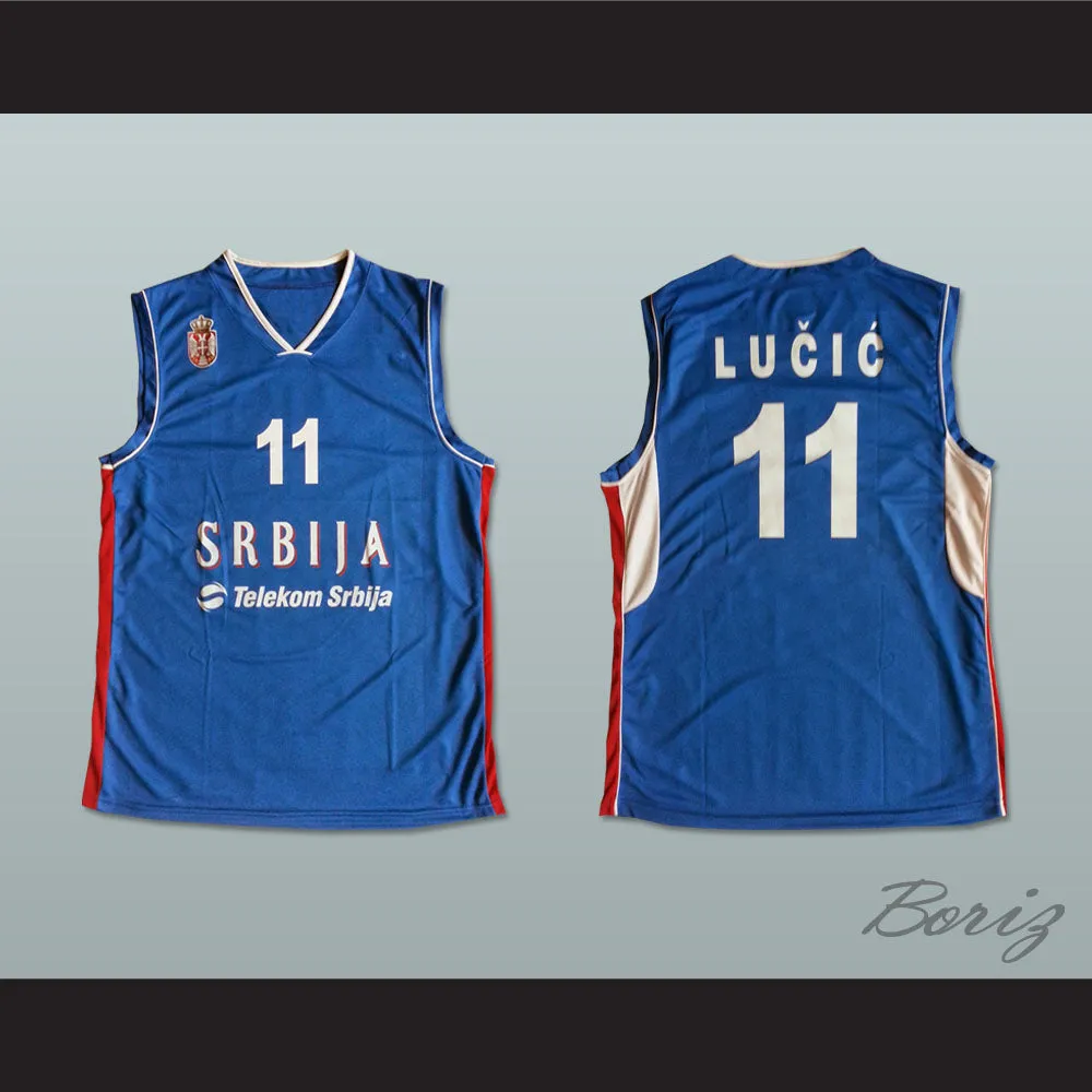 Vladimir Lucic 11 Serbia Basketball Jersey