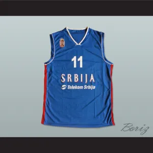 Vladimir Lucic 11 Serbia Basketball Jersey