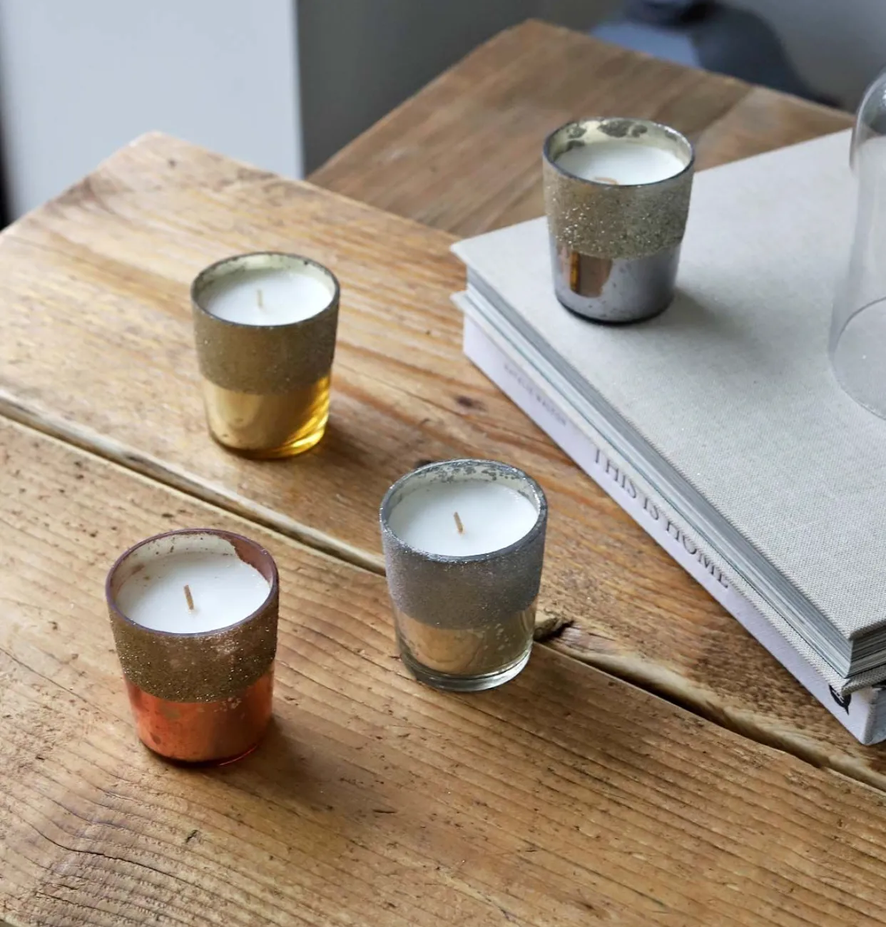 Votive Candles vintage set of 4