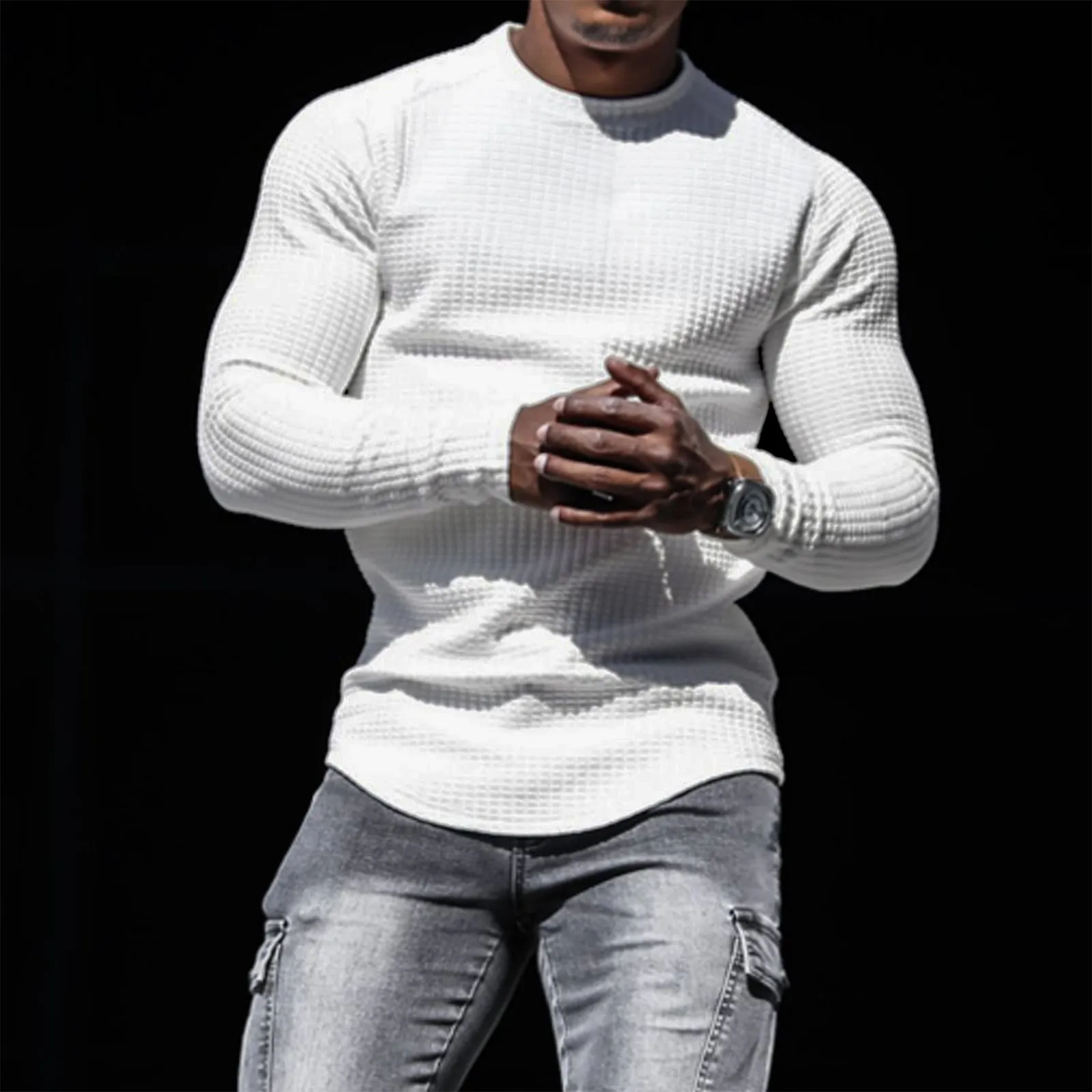 WAFFLE RAGLAN SWEATSHIRT