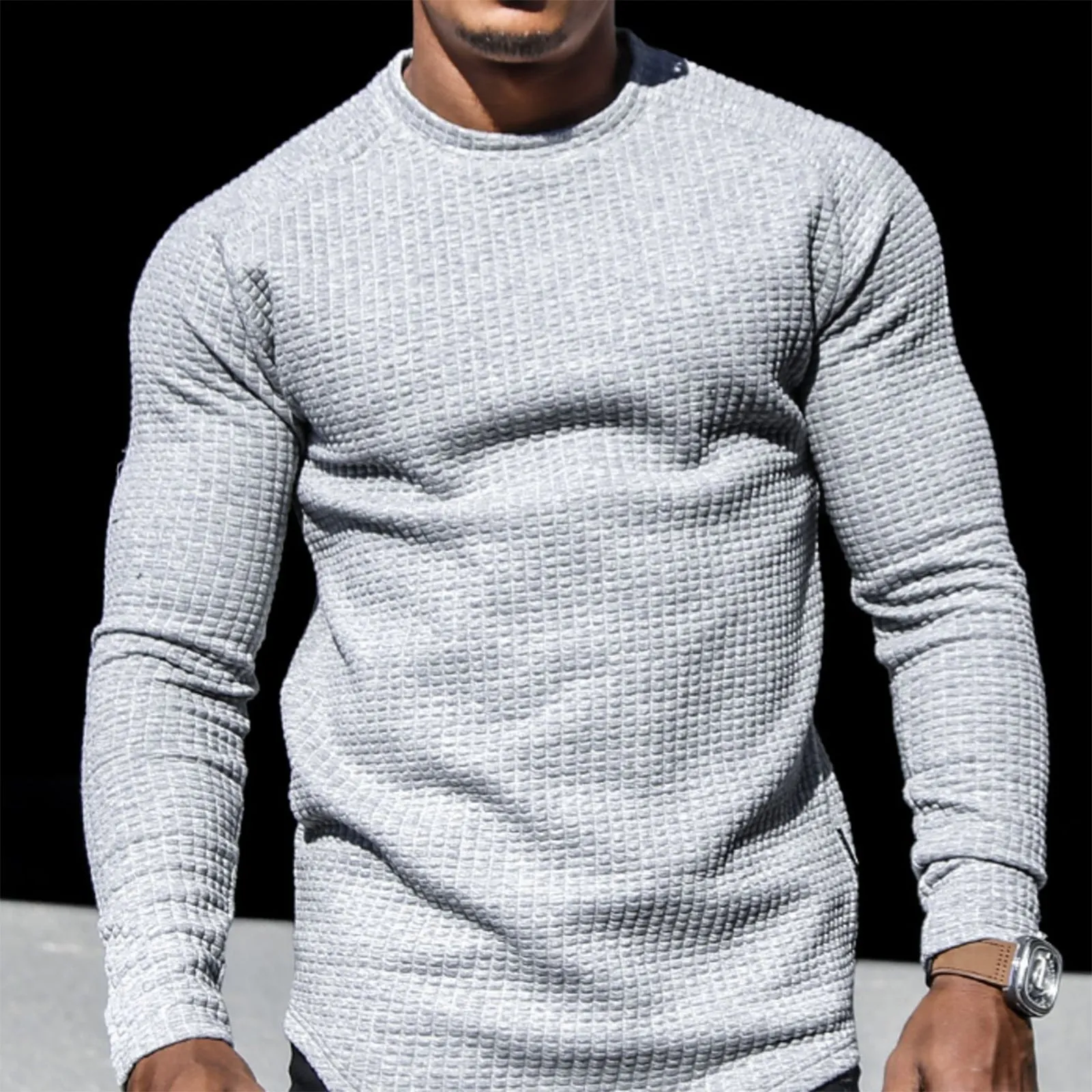 WAFFLE RAGLAN SWEATSHIRT