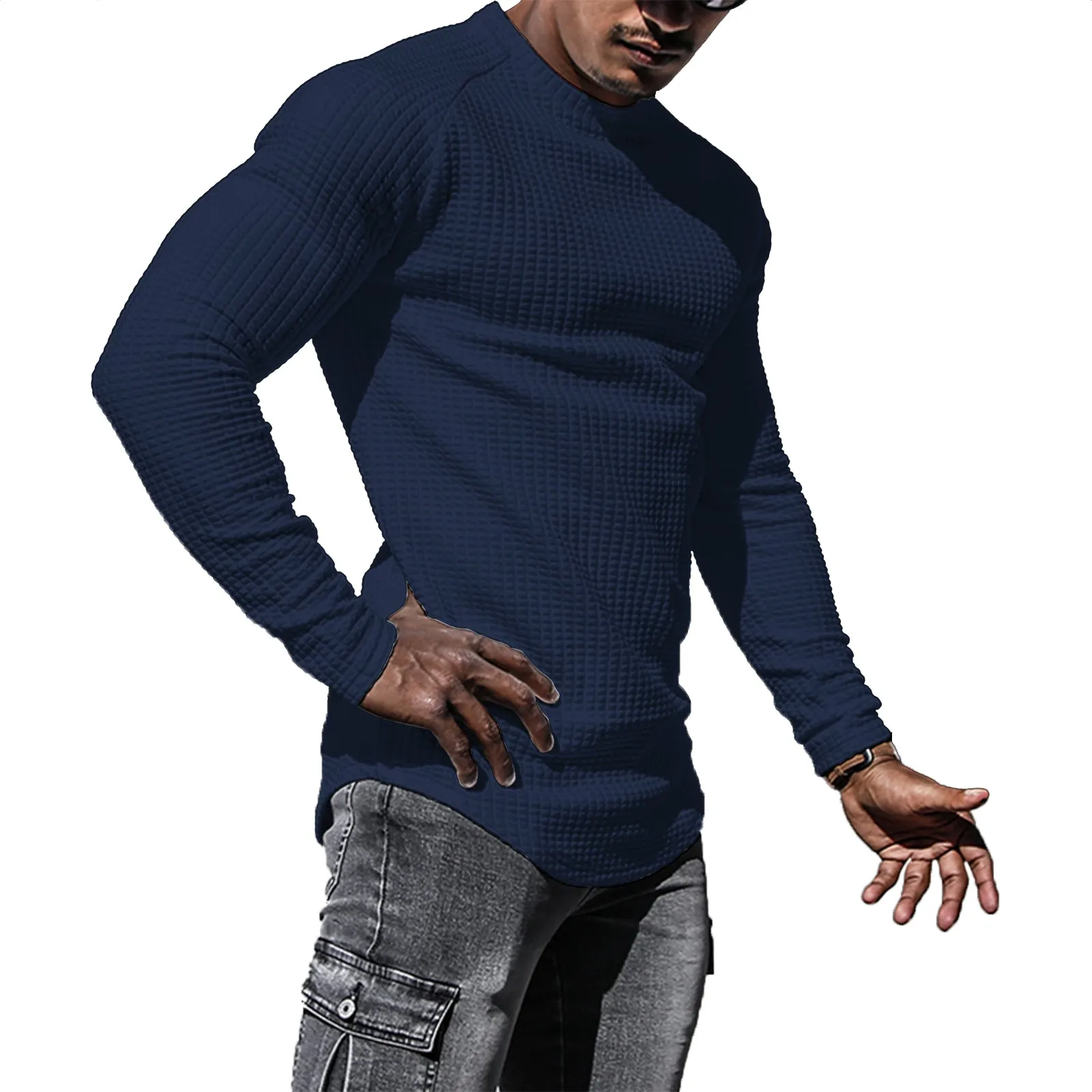 WAFFLE RAGLAN SWEATSHIRT
