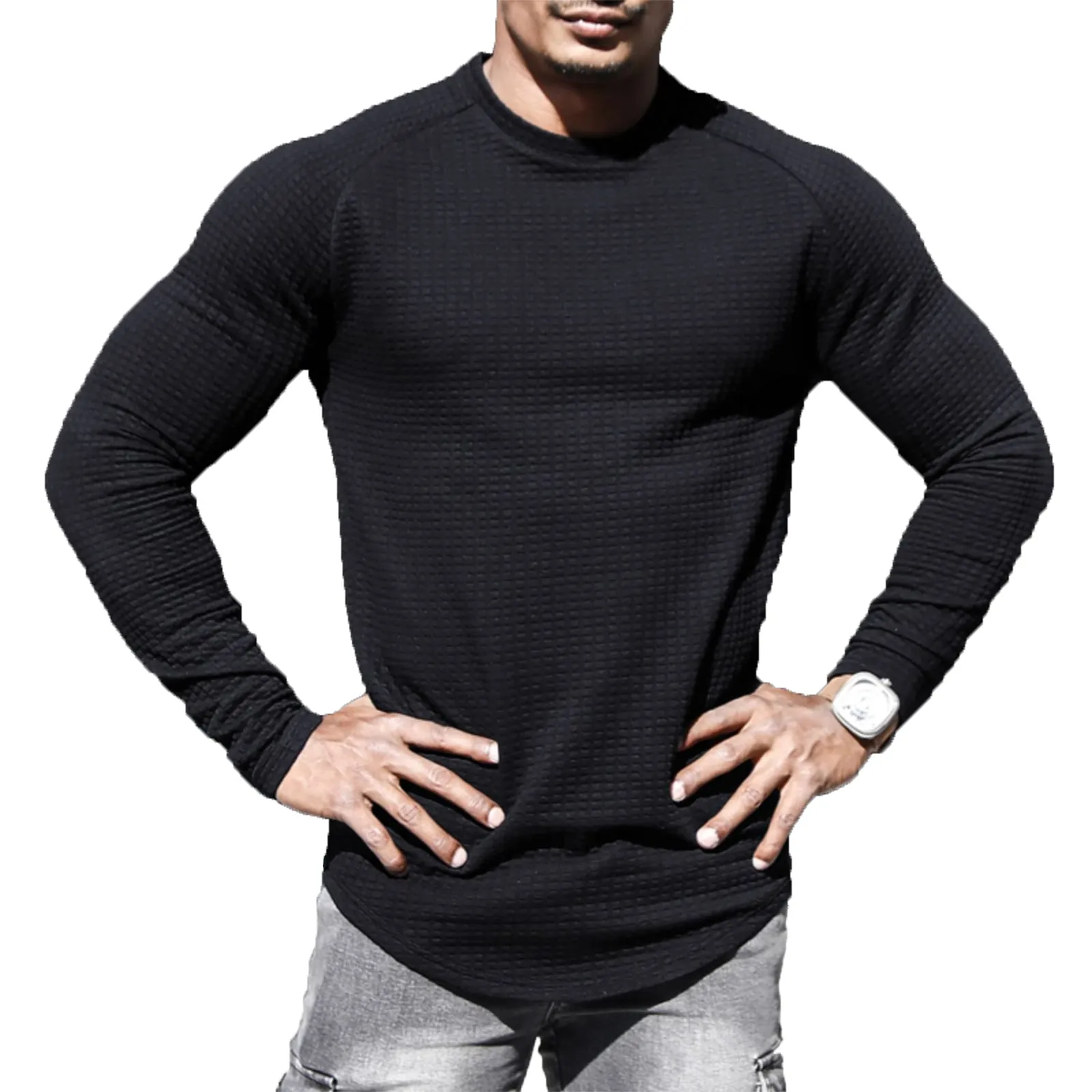 WAFFLE RAGLAN SWEATSHIRT
