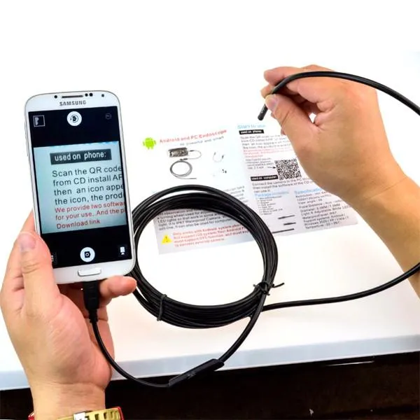 Waterproof 6-LED Borescope Camera For Android and PC