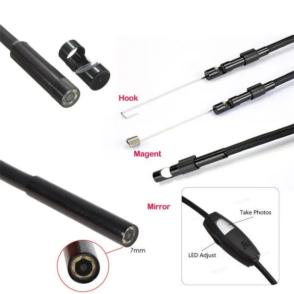 Waterproof 6-LED Borescope Camera For Android and PC