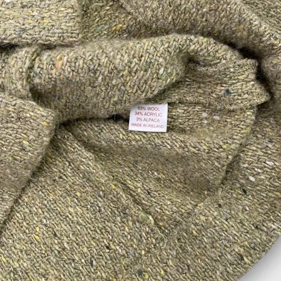 Weave Of The Irish Women's Large Wool Alpaca Knit Coat Jacket Made in Ireland