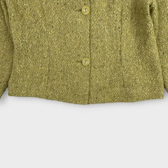 Weave Of The Irish Women's Large Wool Alpaca Knit Coat Jacket Made in Ireland